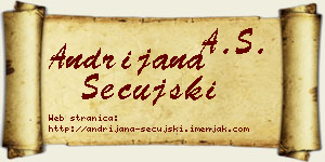 Andrijana Sečujski vizit kartica